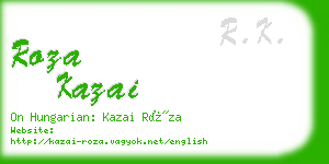 roza kazai business card